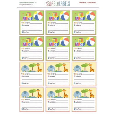 CZ *cestovní samolepky* barevné