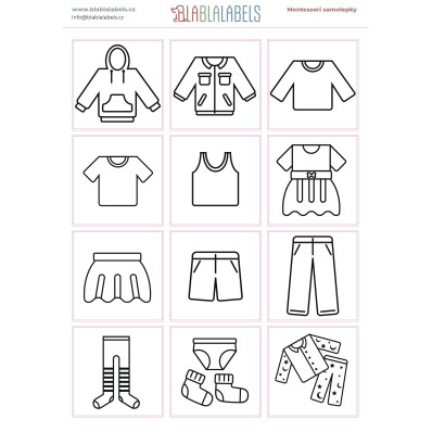 *Montessori samolepky* oblečení