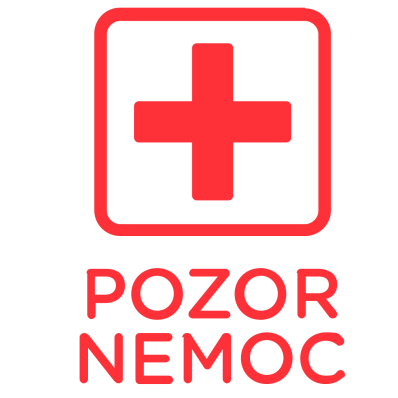 *Pozor nemoc* zdravotní samolepky