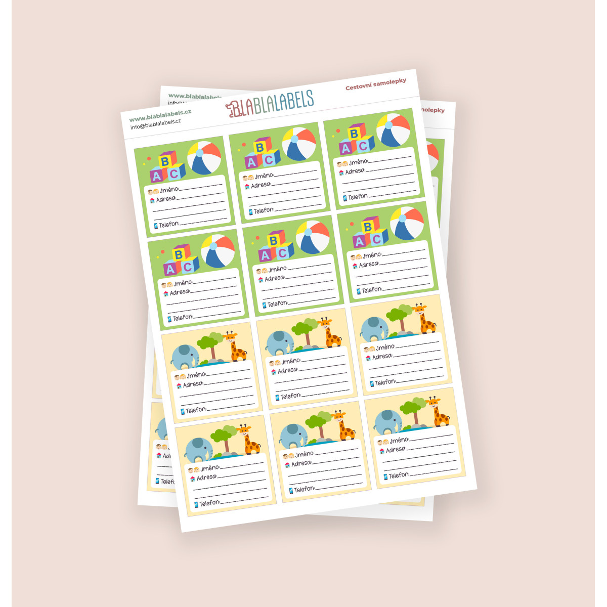 CZ *cestovní samolepky* barevné