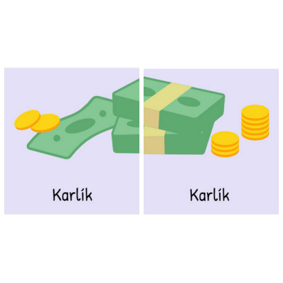 *Peníze* Samolepky na boty