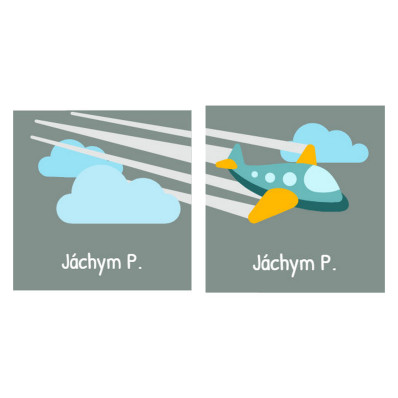 *Letadlo* Samolepky na boty