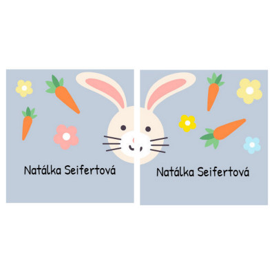 Králíček_ Nalepovací samolepky na boty