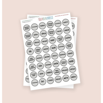 Samolepky na suroviny