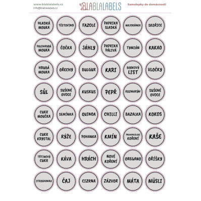 Samolepky na suroviny