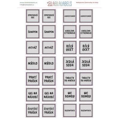 Samolepky na suroviny